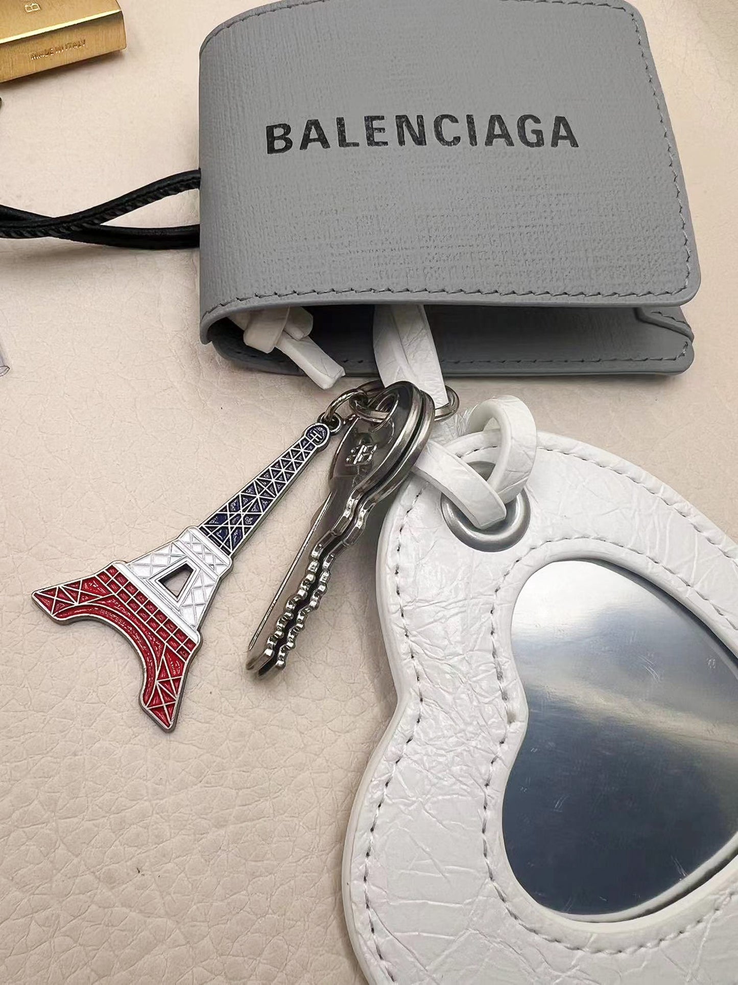 Rodeo Bling Bag charm & Key Chain Black heart charm