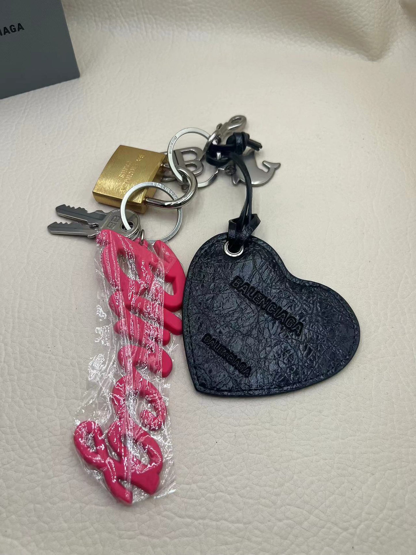 Rodeo Bling Bag charm & Key Chain Black heart charm