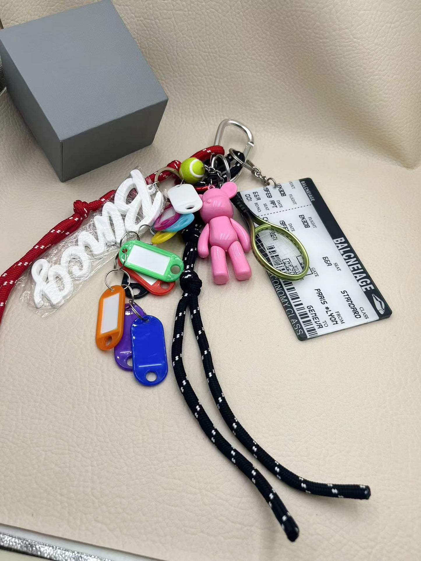 Rodeo Bling Bag charm & Key Chain Pink bear charm