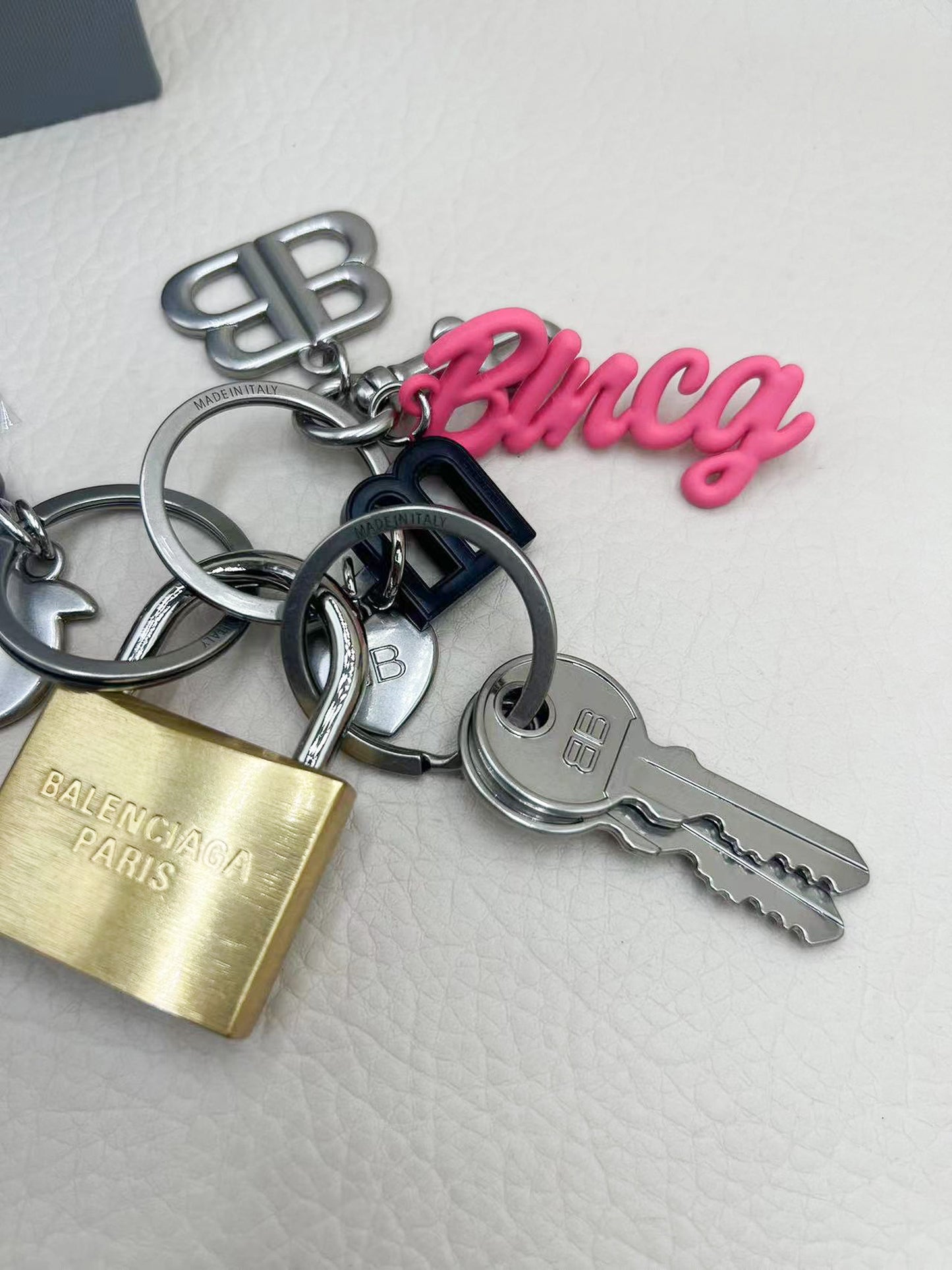 Rodeo Bling Bag charm & Key Chain Black heart charm