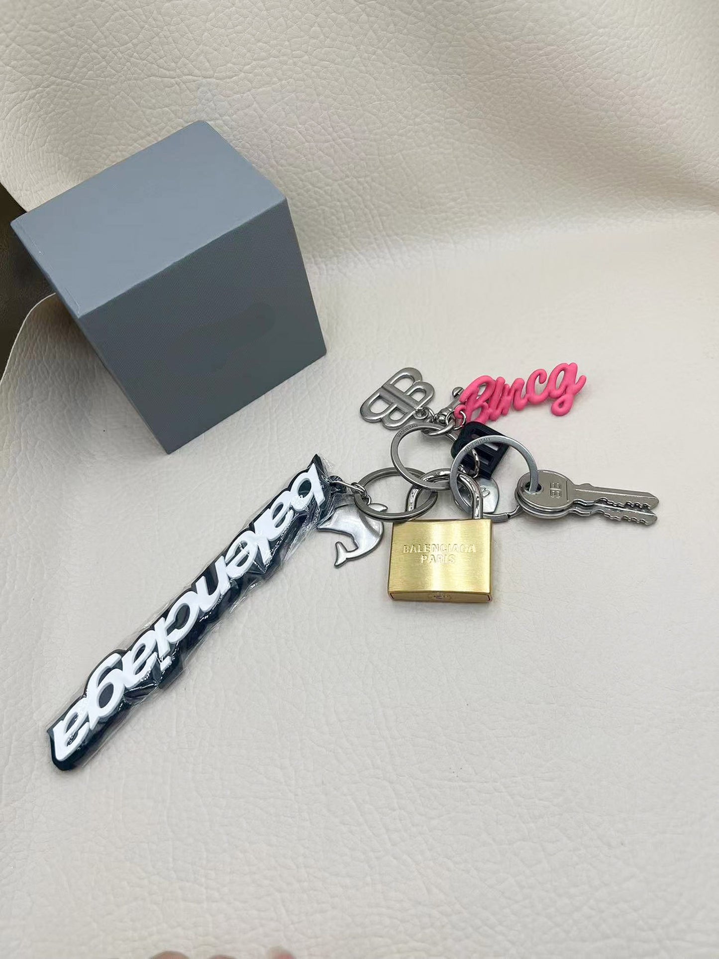Rodeo Bling Bag charm & Key Chain Black heart charm