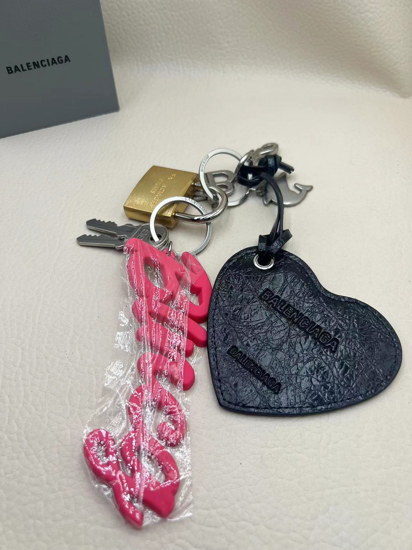 Rodeo Bling Bag charm & Key Chain Black heart charm