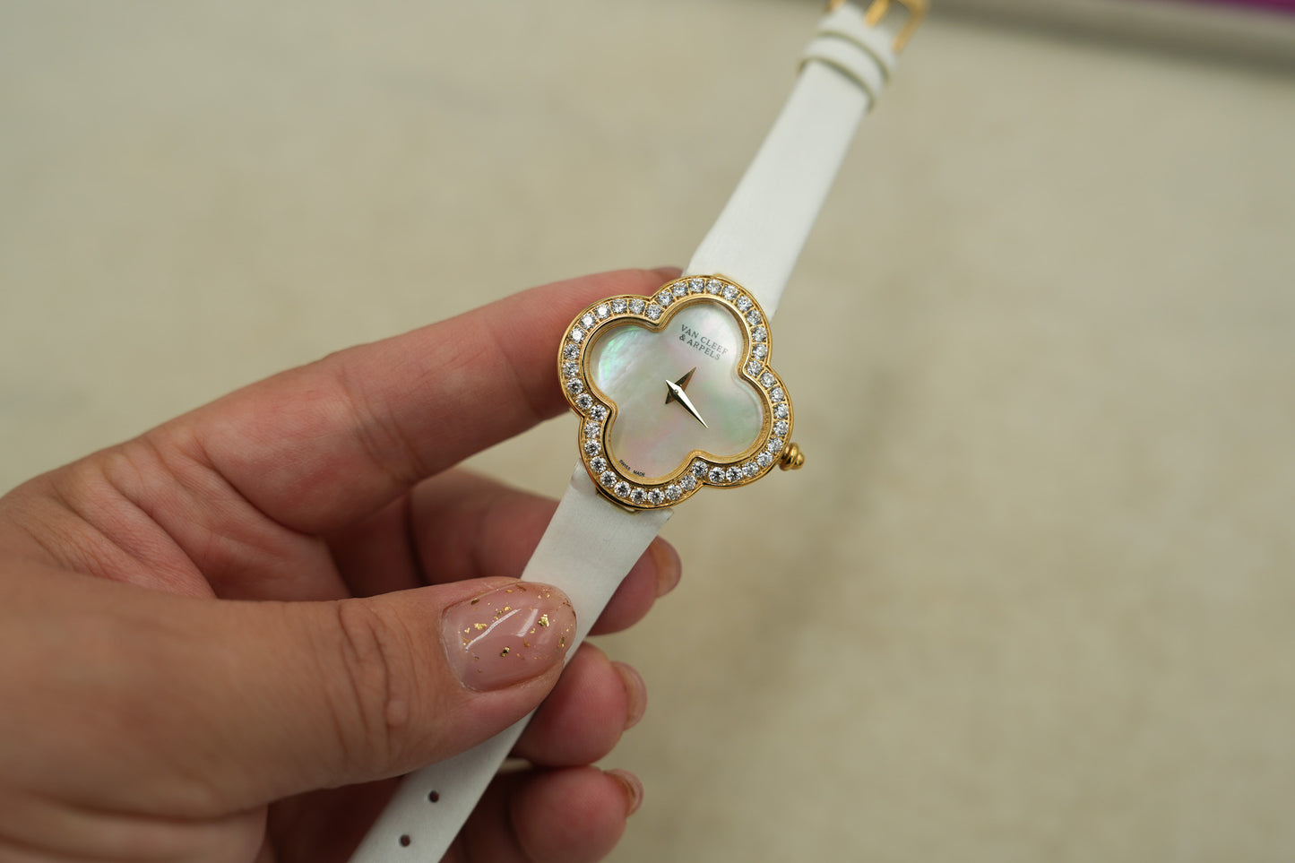Lady Arpels Watch Bracelet Quartz Watch Clover watch CZ Dial