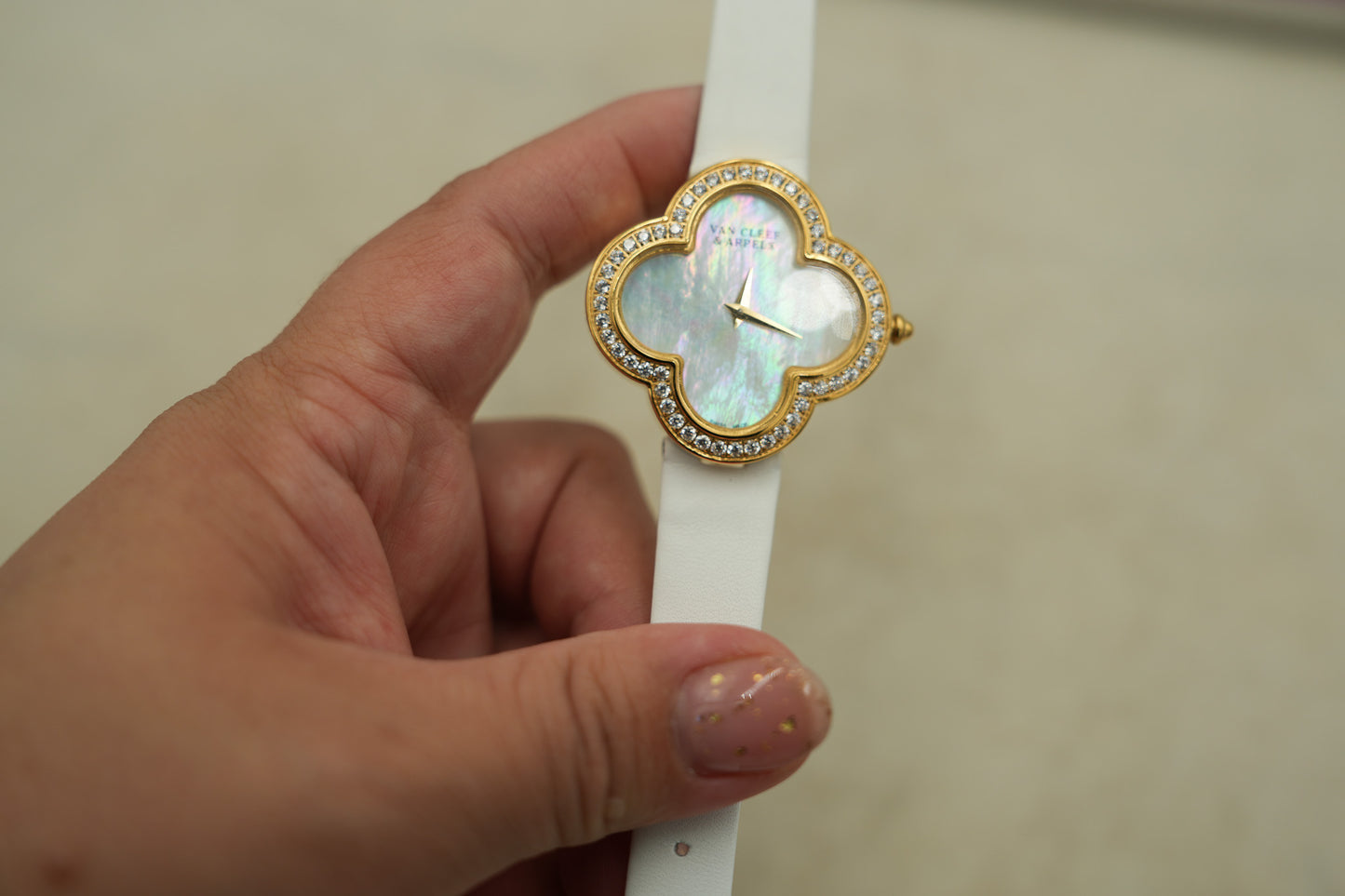Lady Arpels Watch Bracelet Quartz Watch Clover watch CZ Dial