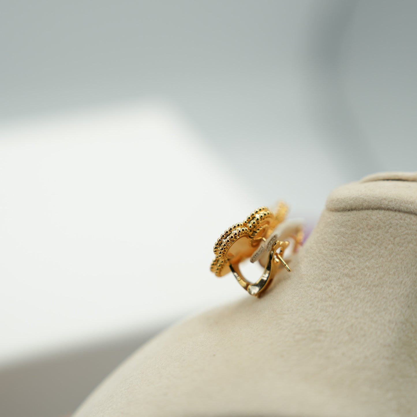 20mm Magic Clover earrings 925 silver 18k gold plated