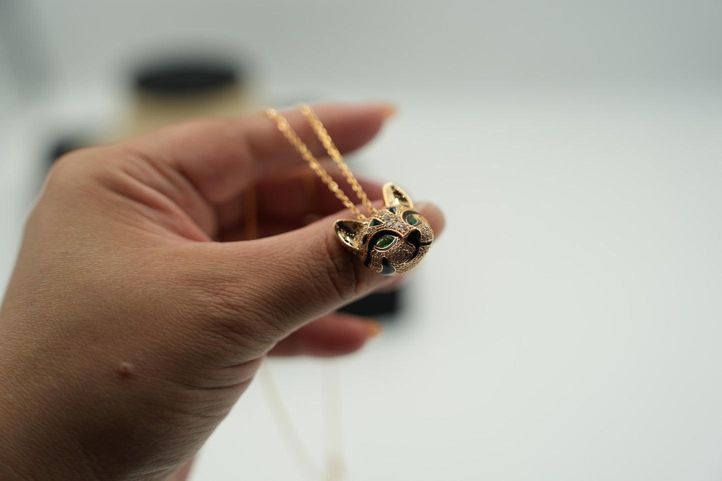 Luxury Cat necklace 925 silver 18k gold plated