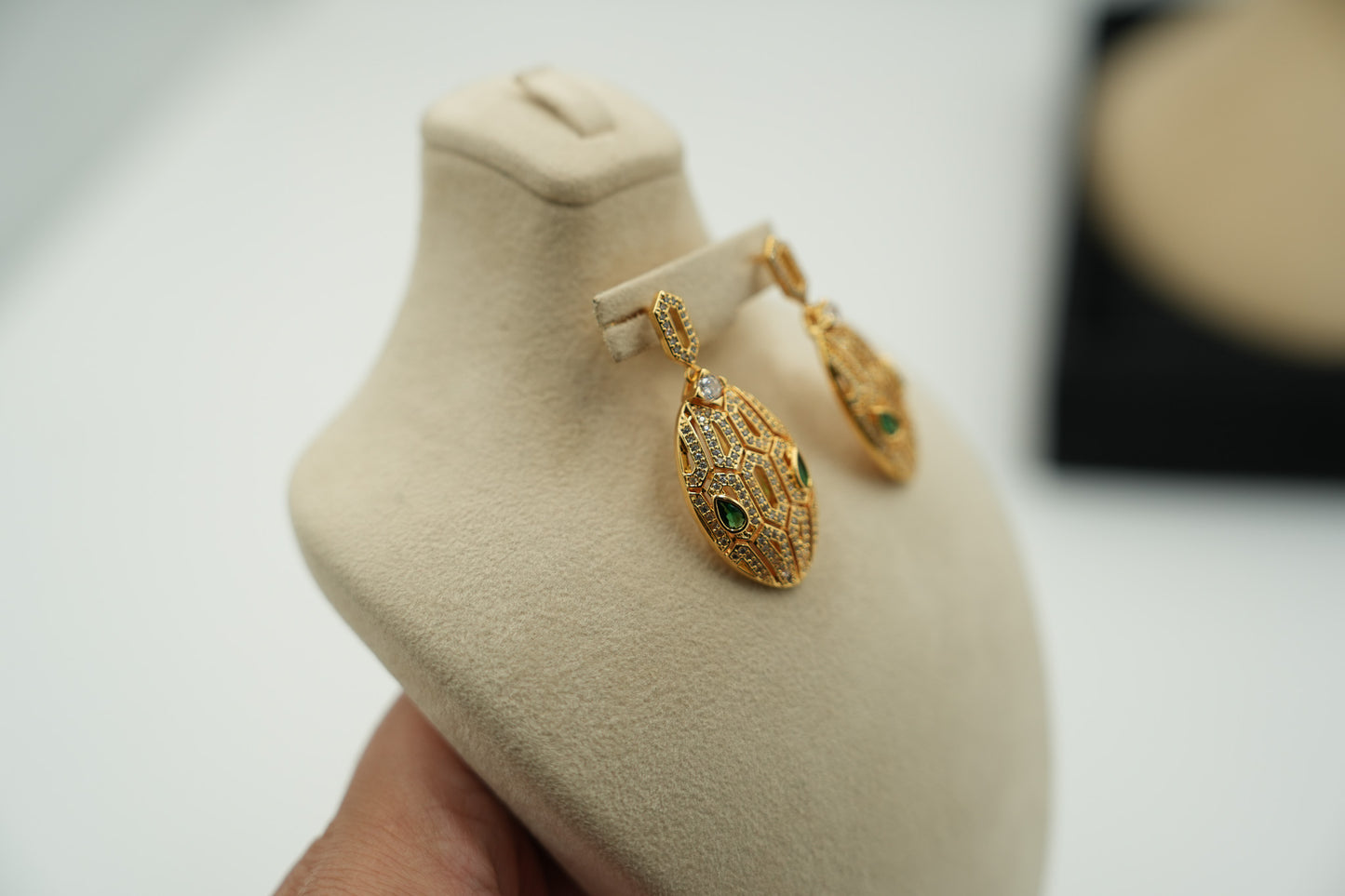 Snake head tassel earrings 925 silver 18k gold plated serpenti earrings