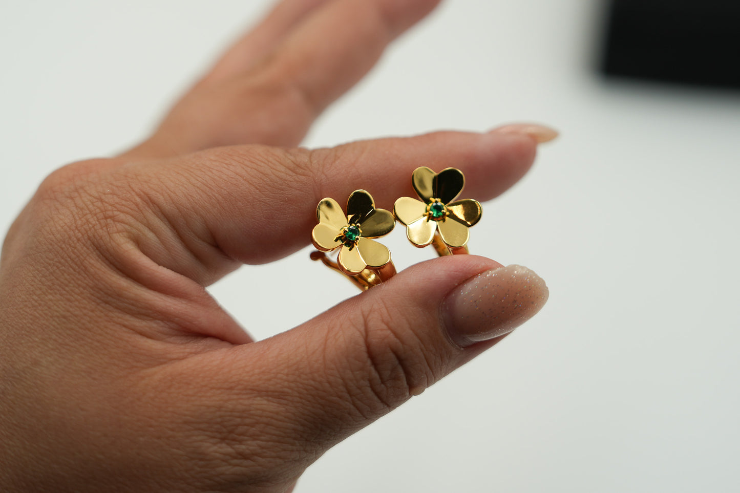 Frivole Clover earrings 925 silver 18k gold plated