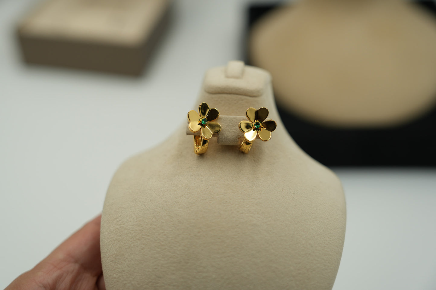 Frivole Clover earrings 925 silver 18k gold plated