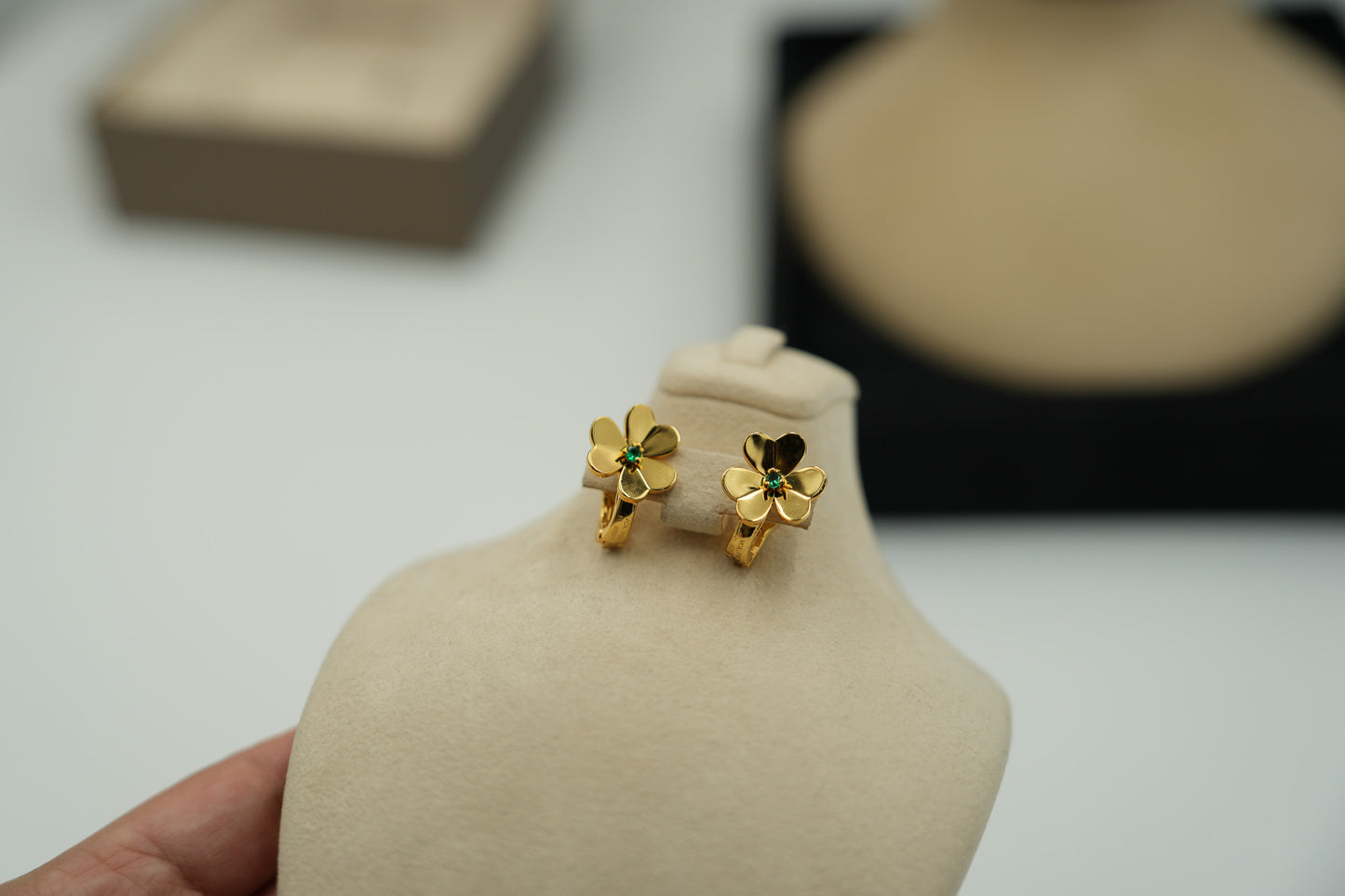 Frivole Clover earrings 925 silver 18k gold plated
