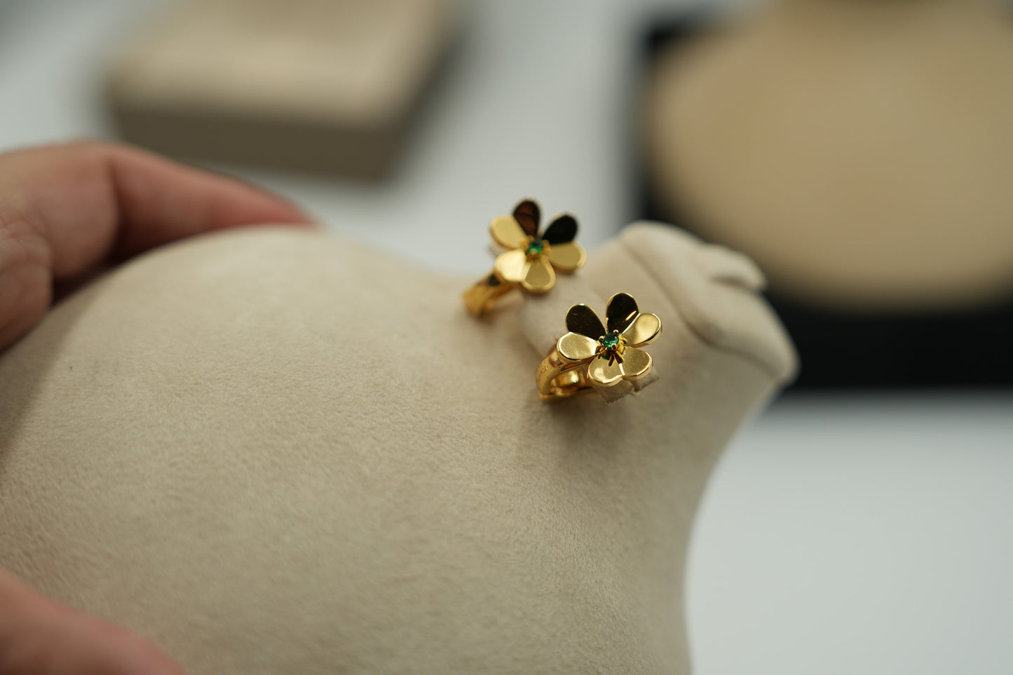 Frivole Clover earrings 925 silver 18k gold plated