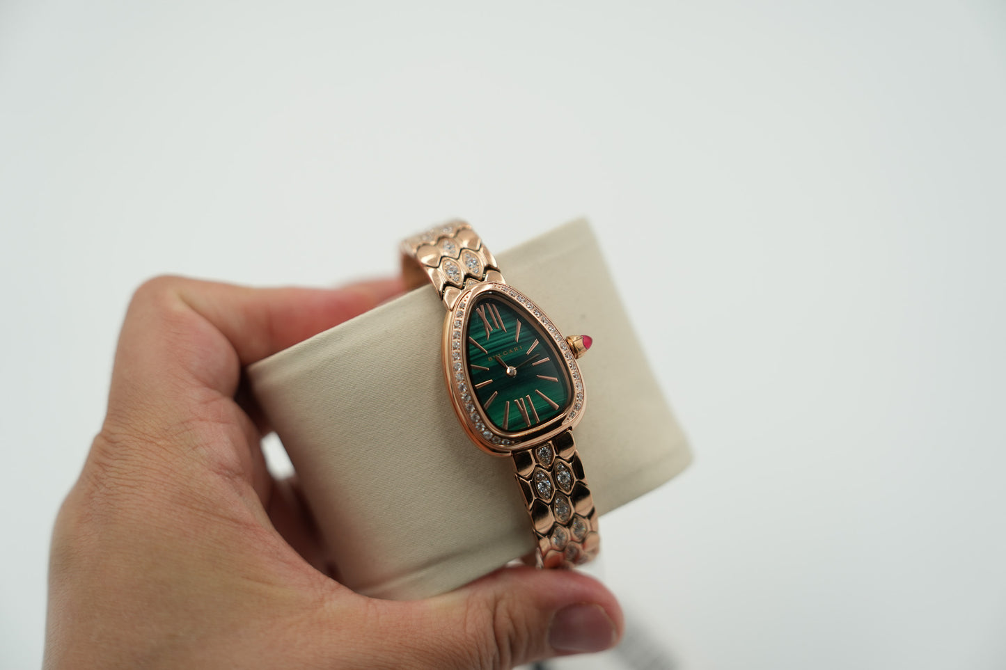 Green Dial Serpenti Watch Quartz Watch snake watch rose gold