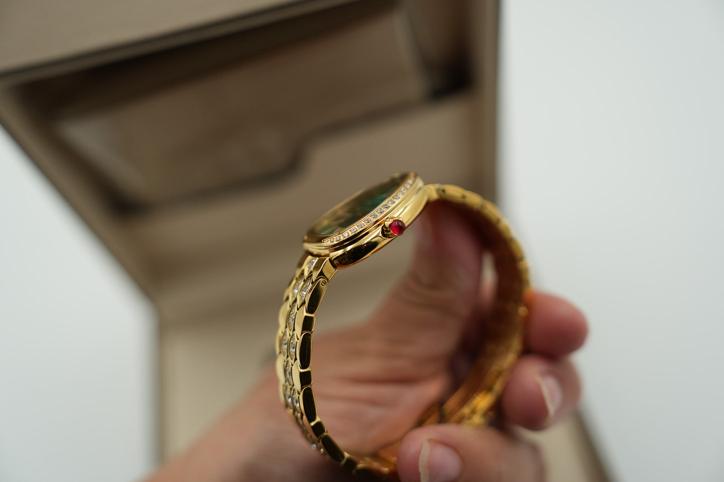 Green Dial Serpenti Watch Quartz Watch snake watch gold color CZ strap
