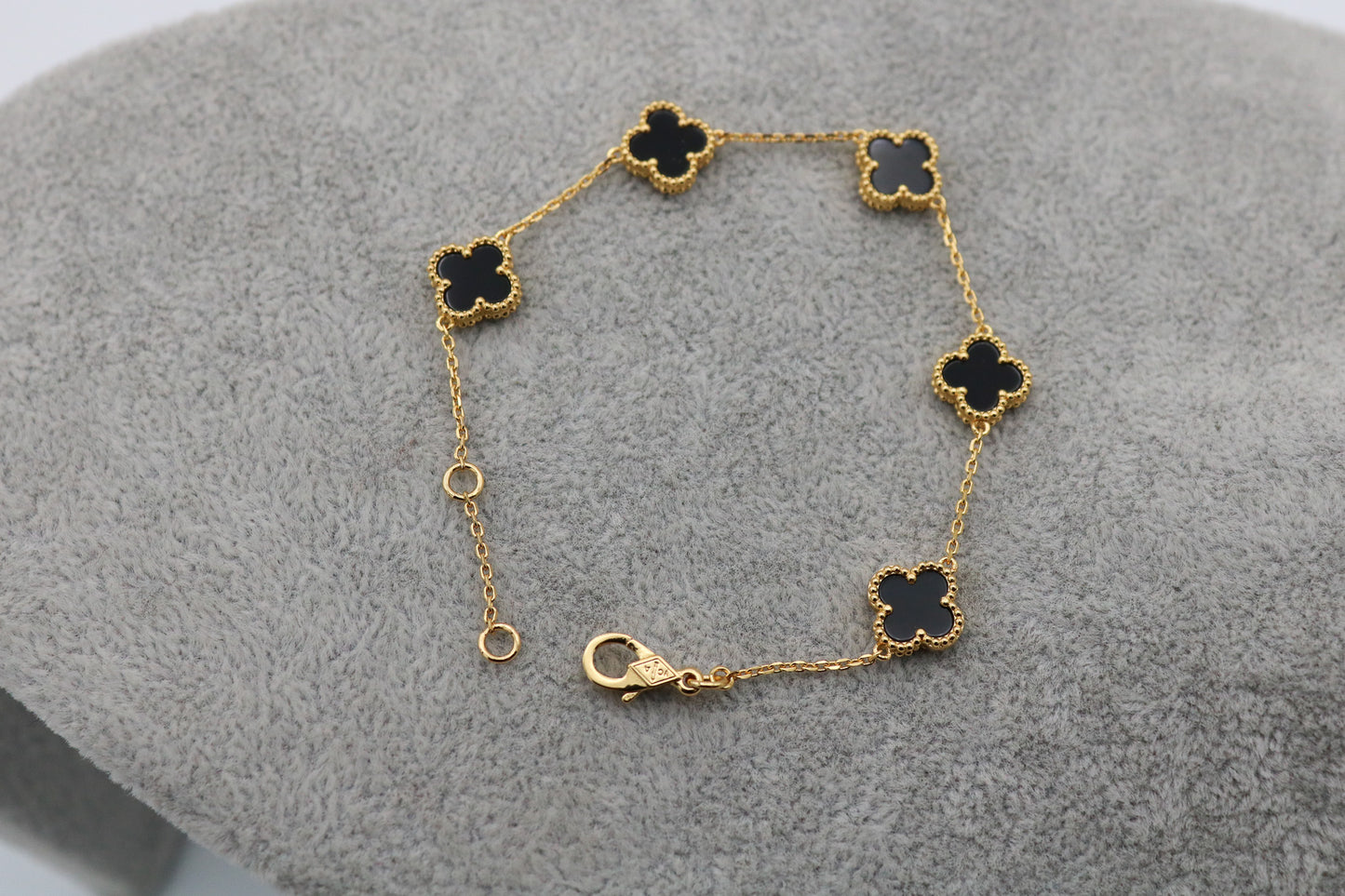 Sweet 10mm clover bracelet 925 silver 18k  gold plated