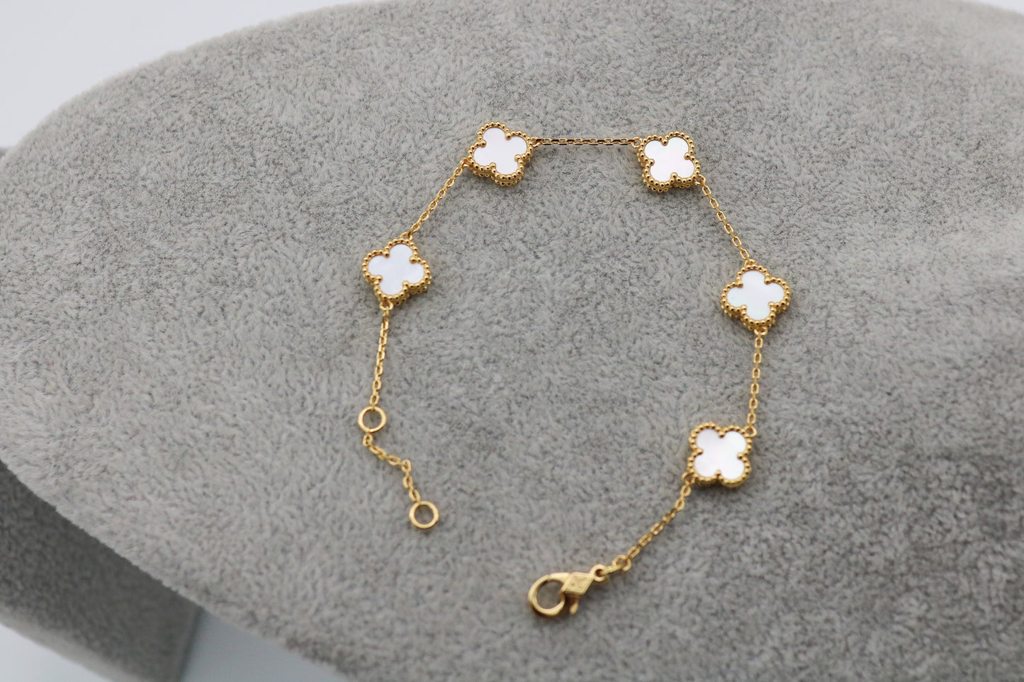 Sweet 10mm clover bracelet 925 silver 18k gold plated