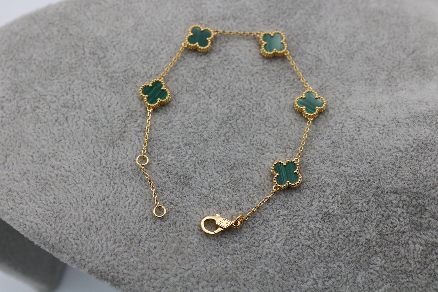 Sweet 10mm clover bracelet 925 silver 18k gold plated