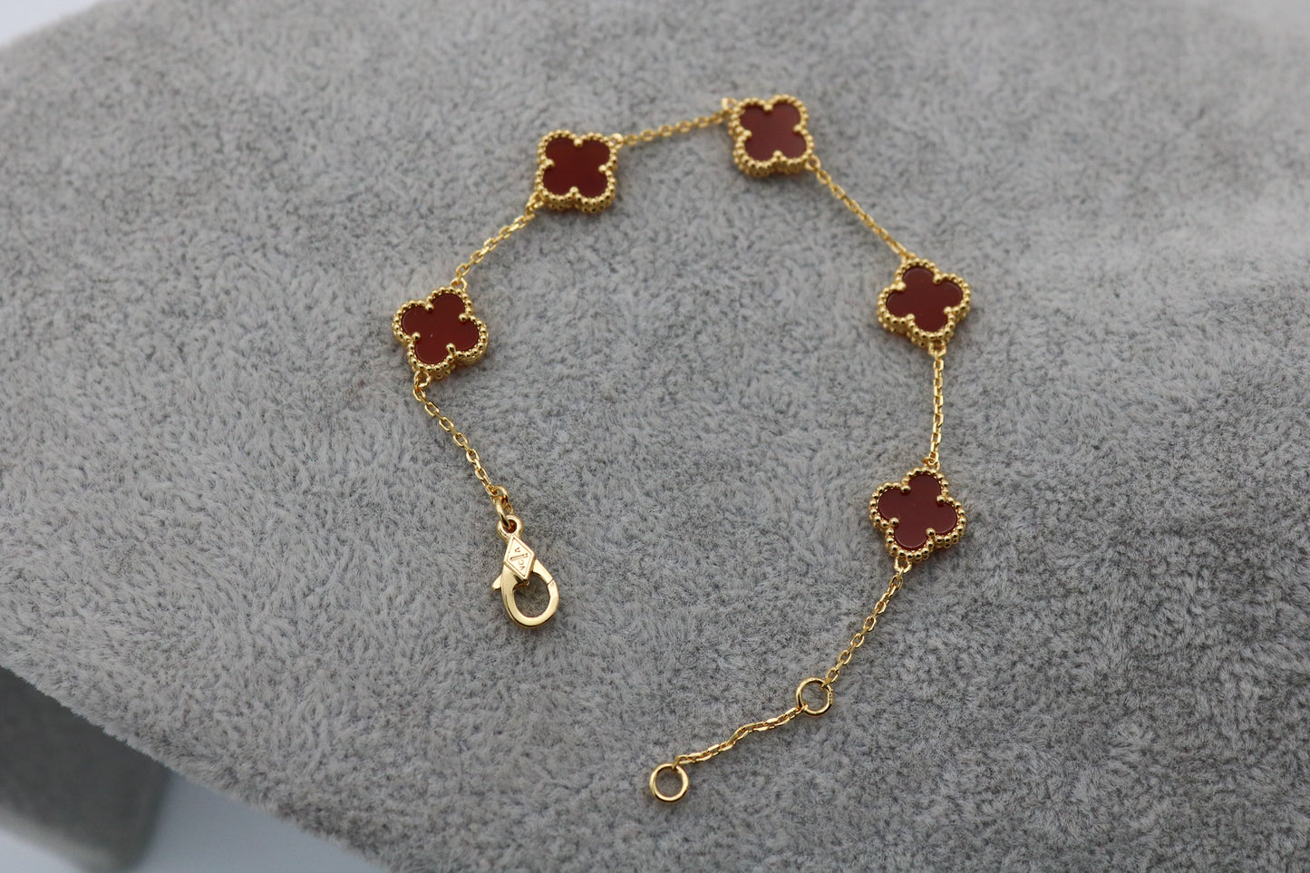 Sweet 10mm clover bracelet 925 silver 18k gold plated