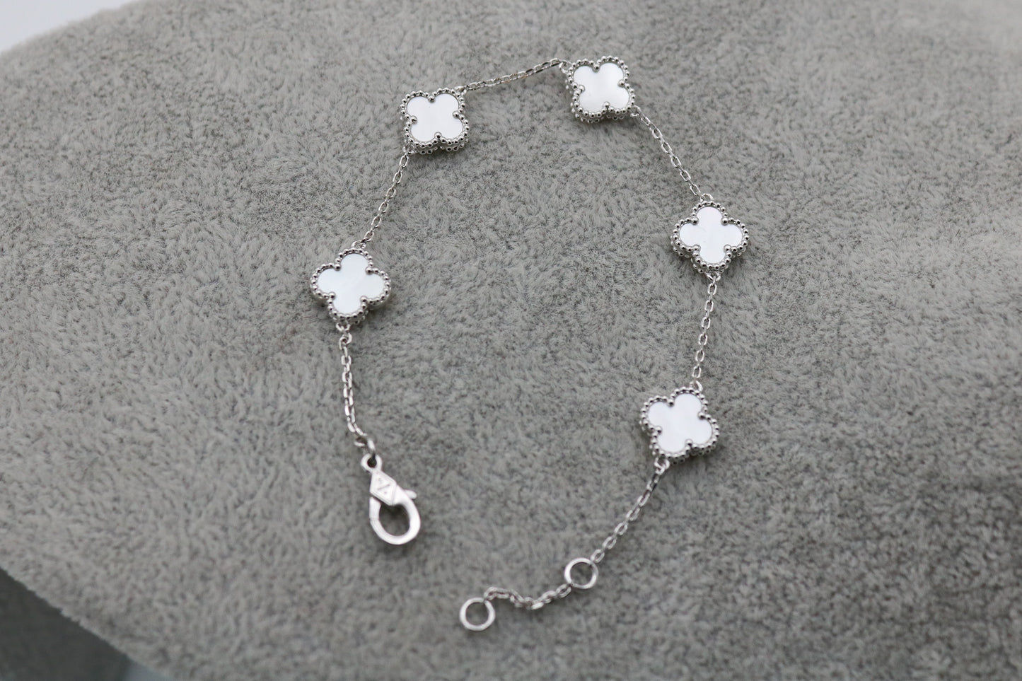 Sweet 10mm clover bracelet 925 silver 18k gold plated