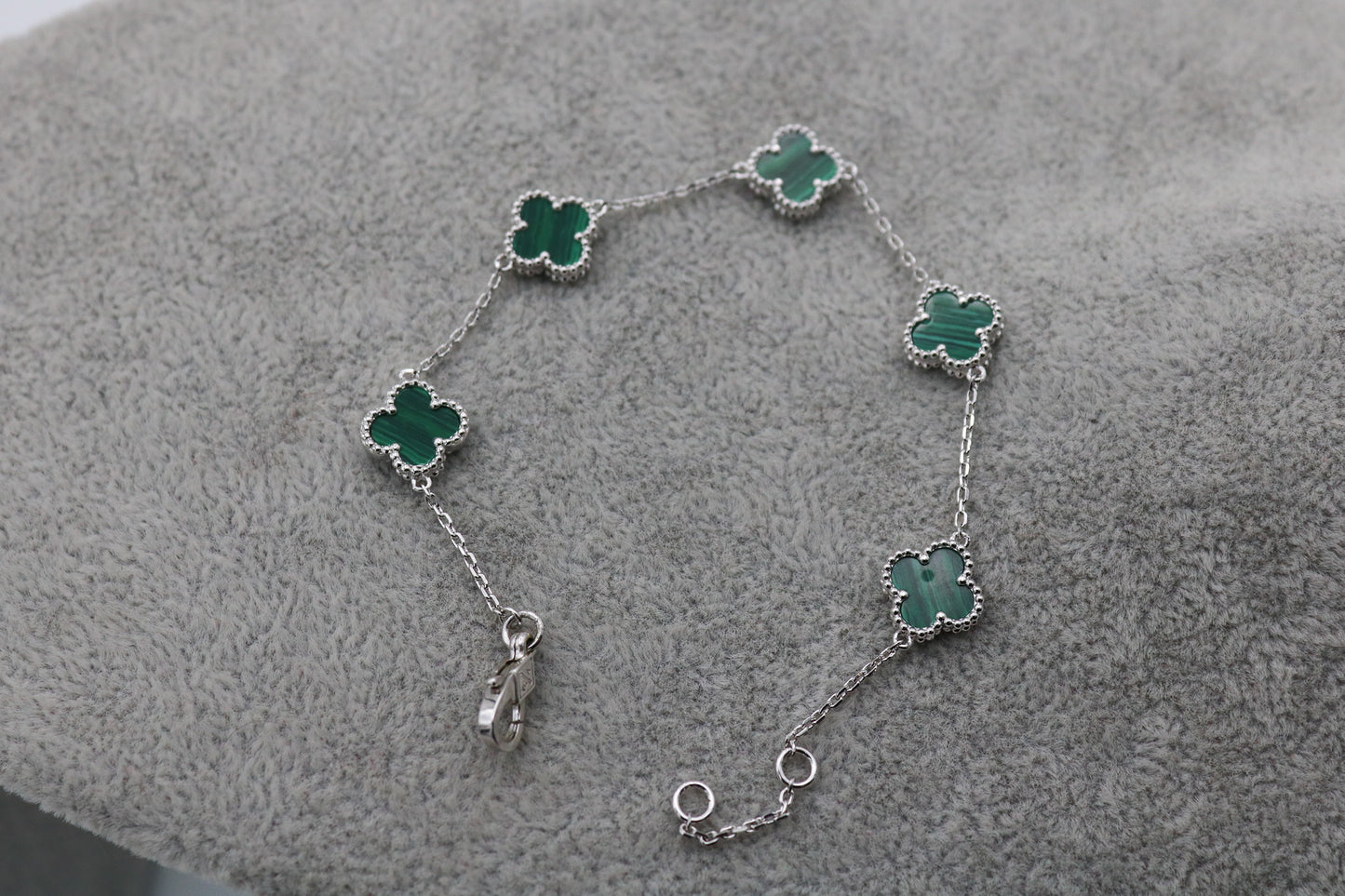Sweet 10mm clover bracelet 925 silver 18k gold plated