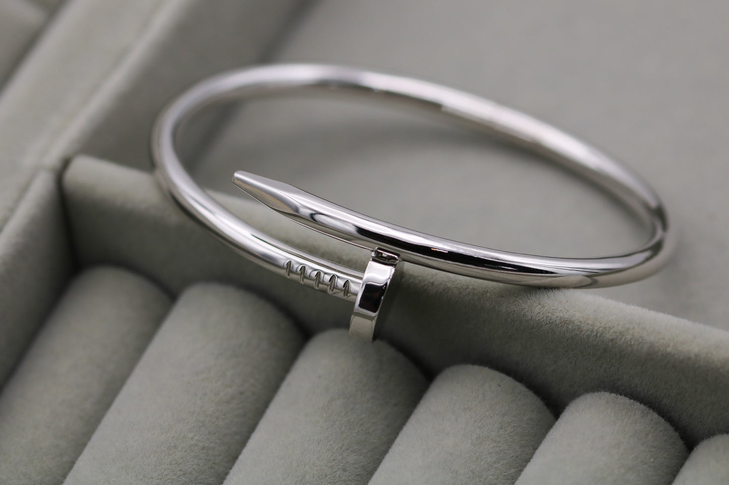 Fashion Nail bangle bracelet 925 silver 18k gold plated