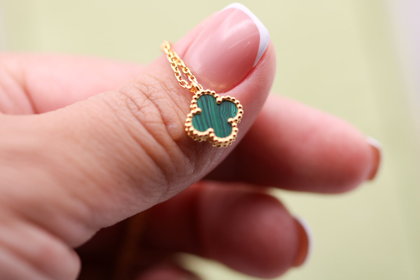 Sweet One clover  necklace 10mm clover size 925 silver 18k  gold plated