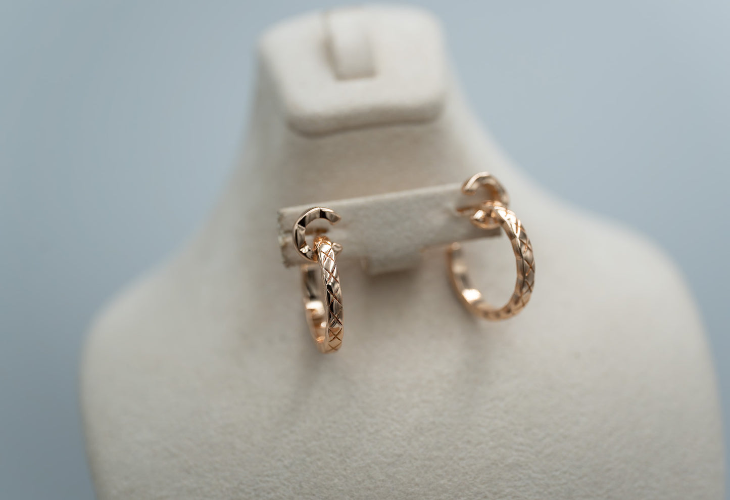 Coco Crush hoop earrings 925 silver 18k rose gold plated