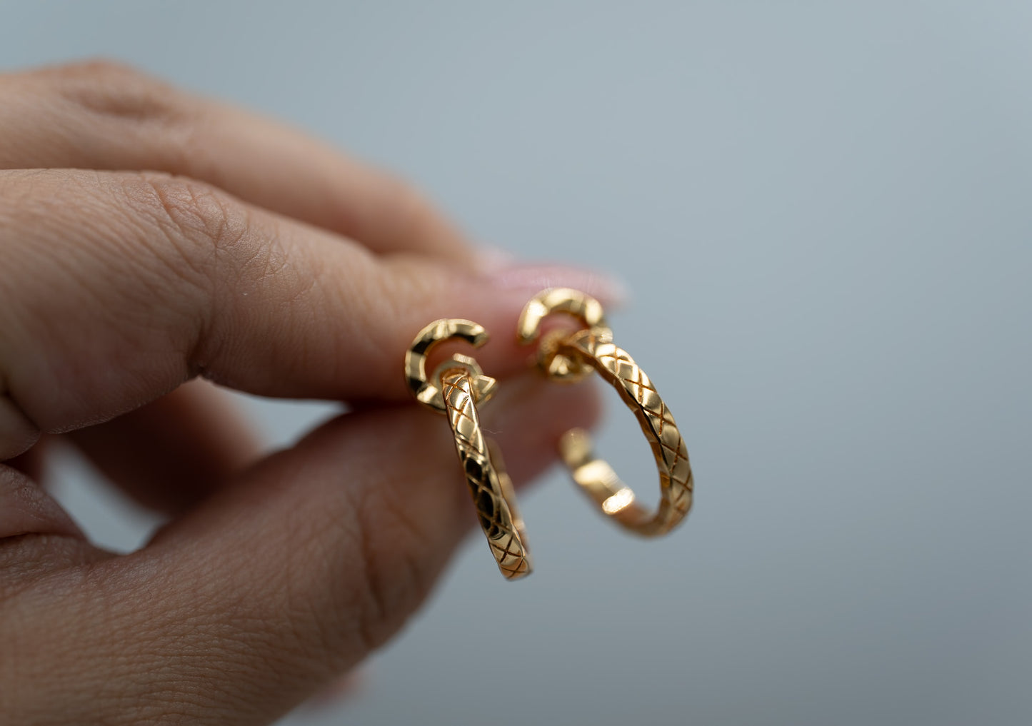 Coco Crush hoop earrings 925 silver 18k gold plated