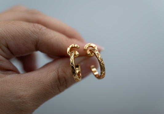 Coco Crush hoop earrings 925 silver 18k gold plated