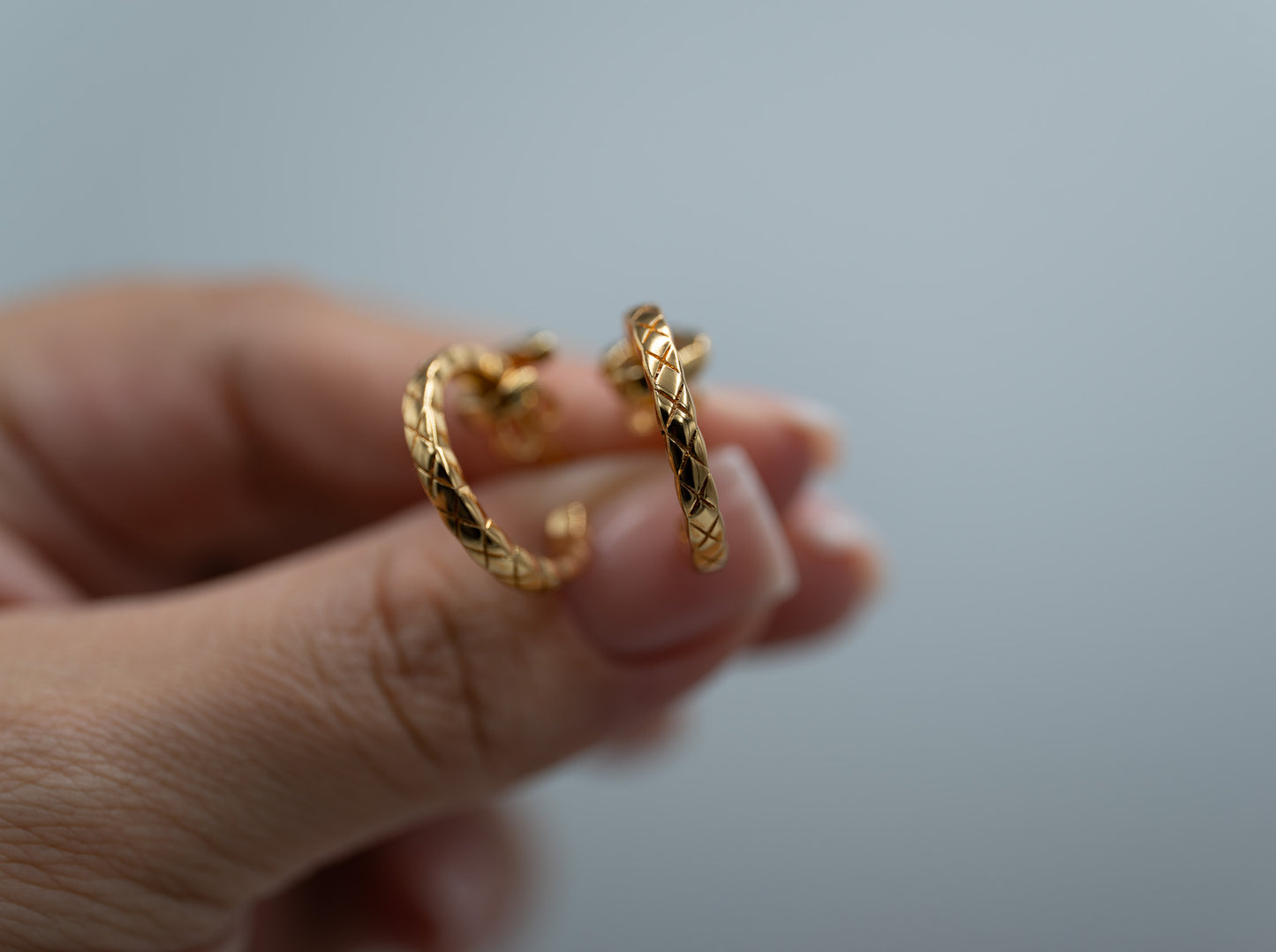 Coco Crush hoop earrings 925 silver 18k gold plated