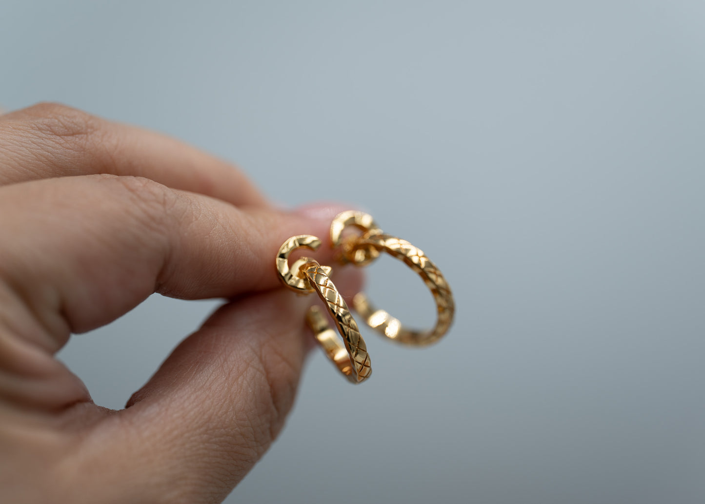 Coco Crush hoop earrings 925 silver 18k gold plated