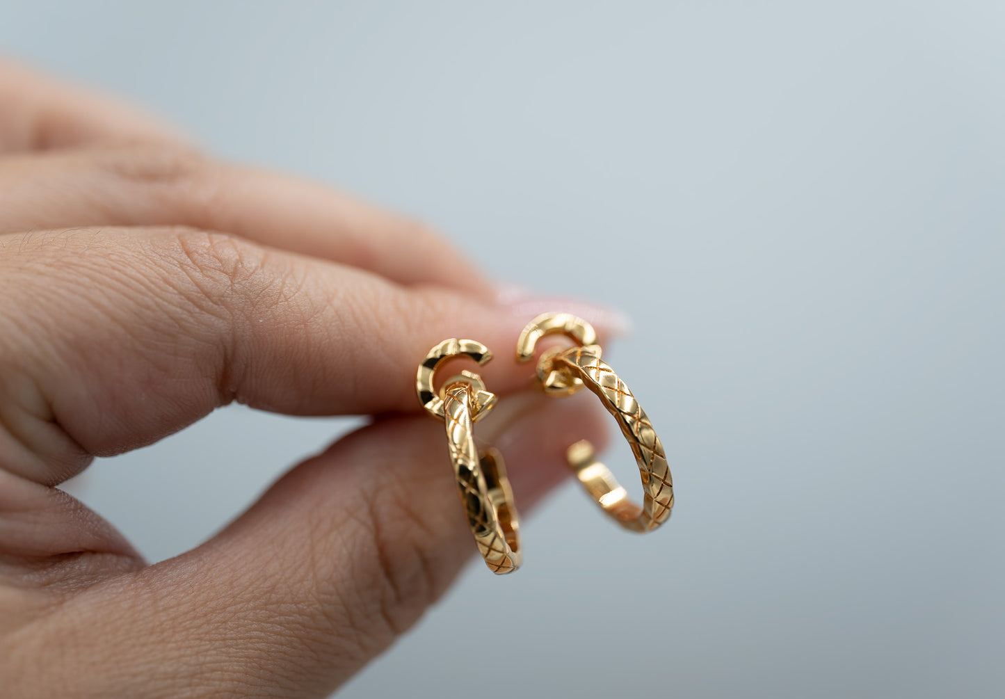 Coco Crush hoop earrings 925 silver 18k gold plated