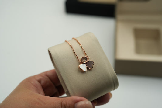 mother of pearl clover necklace 15mm clover size 925 silver 18k  gold plated