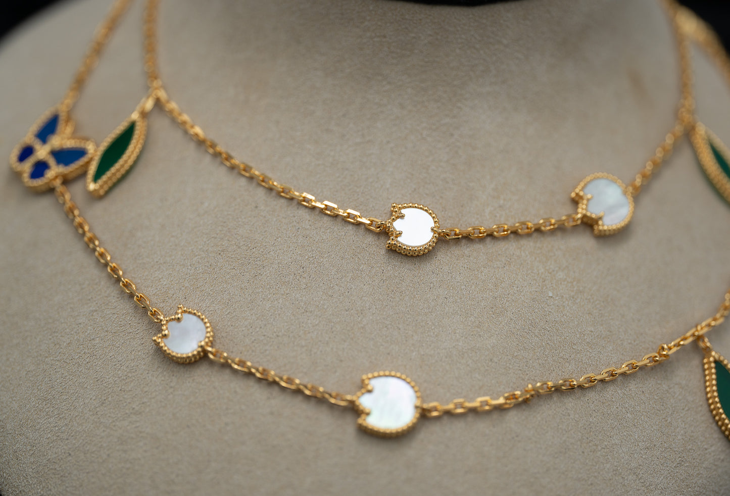 Lucky Spring Plum Blossom clover necklace 925 silve 18k gold plated