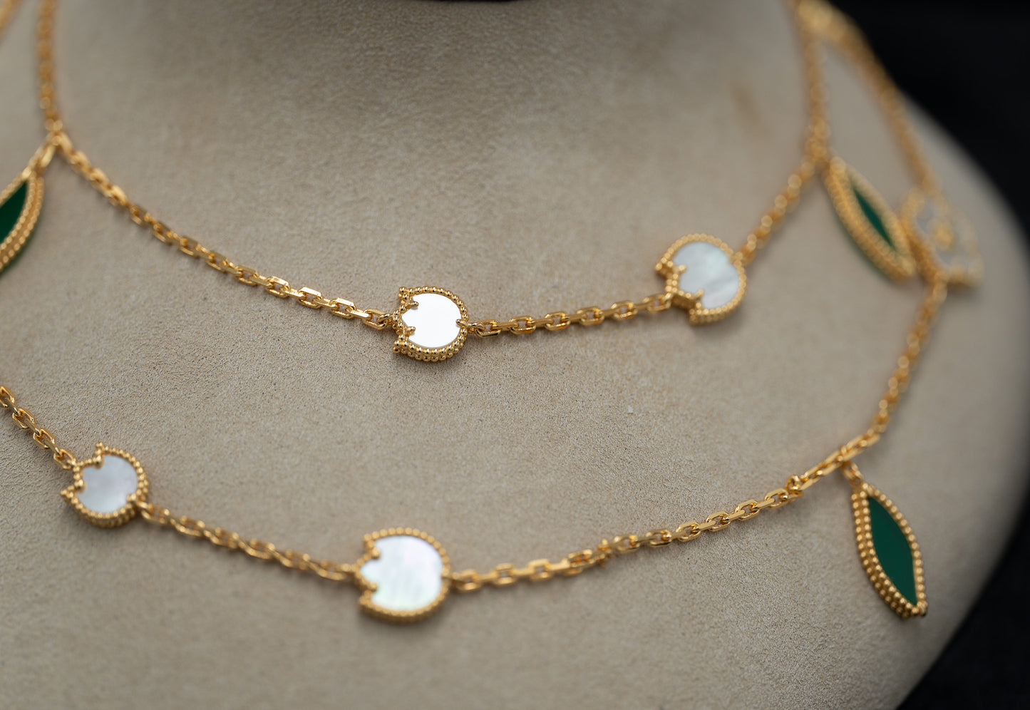 Lucky Spring Plum Blossom clover necklace 925 silve 18k gold plated
