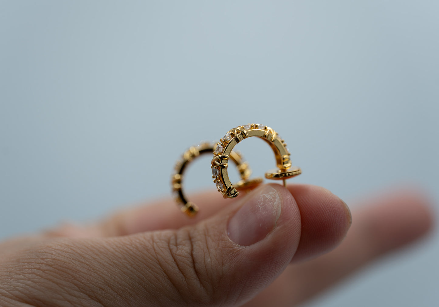 Tiffany style hoop earrings 925 silver 18k gold plated