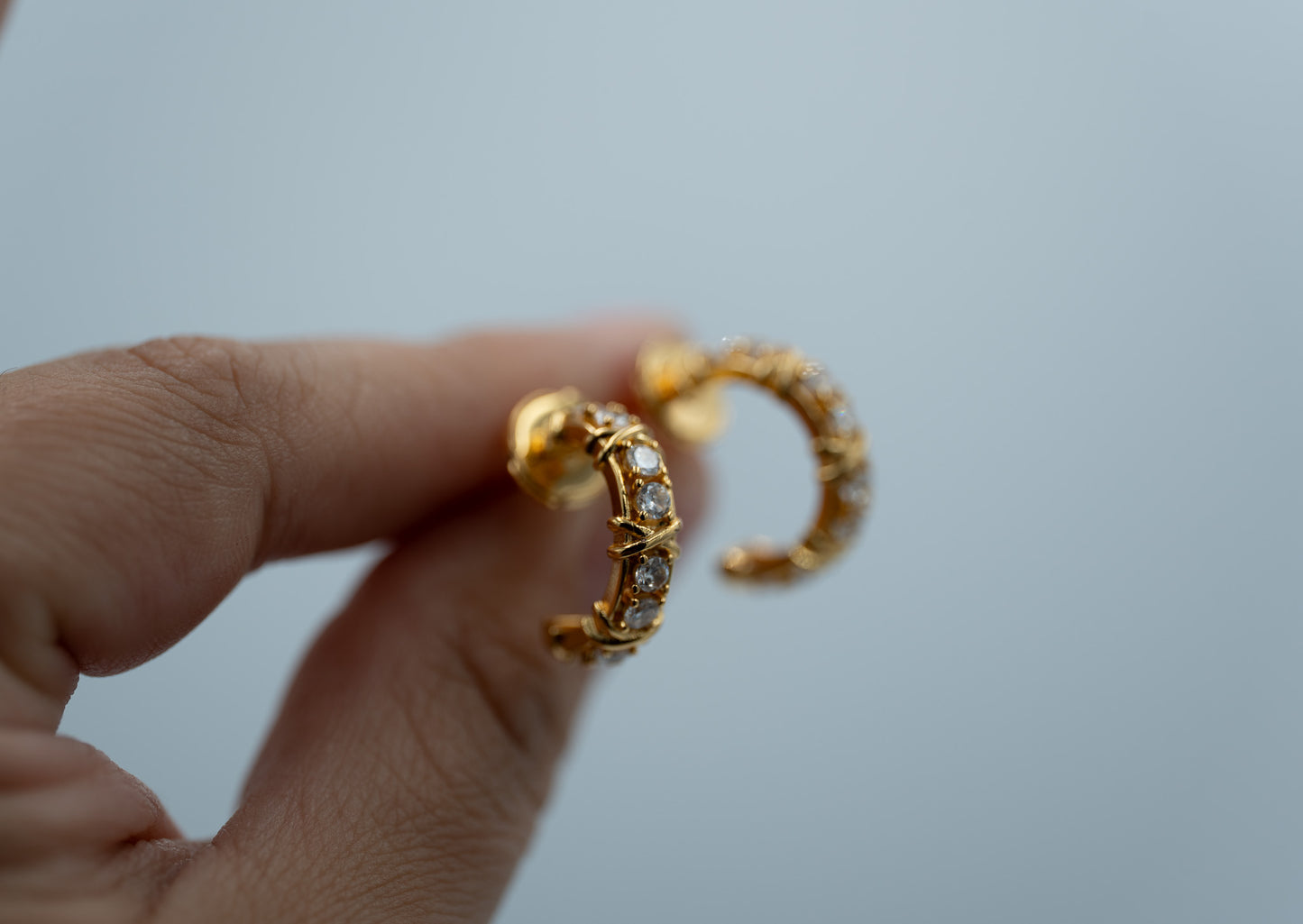 Tiffany style hoop earrings 925 silver 18k gold plated
