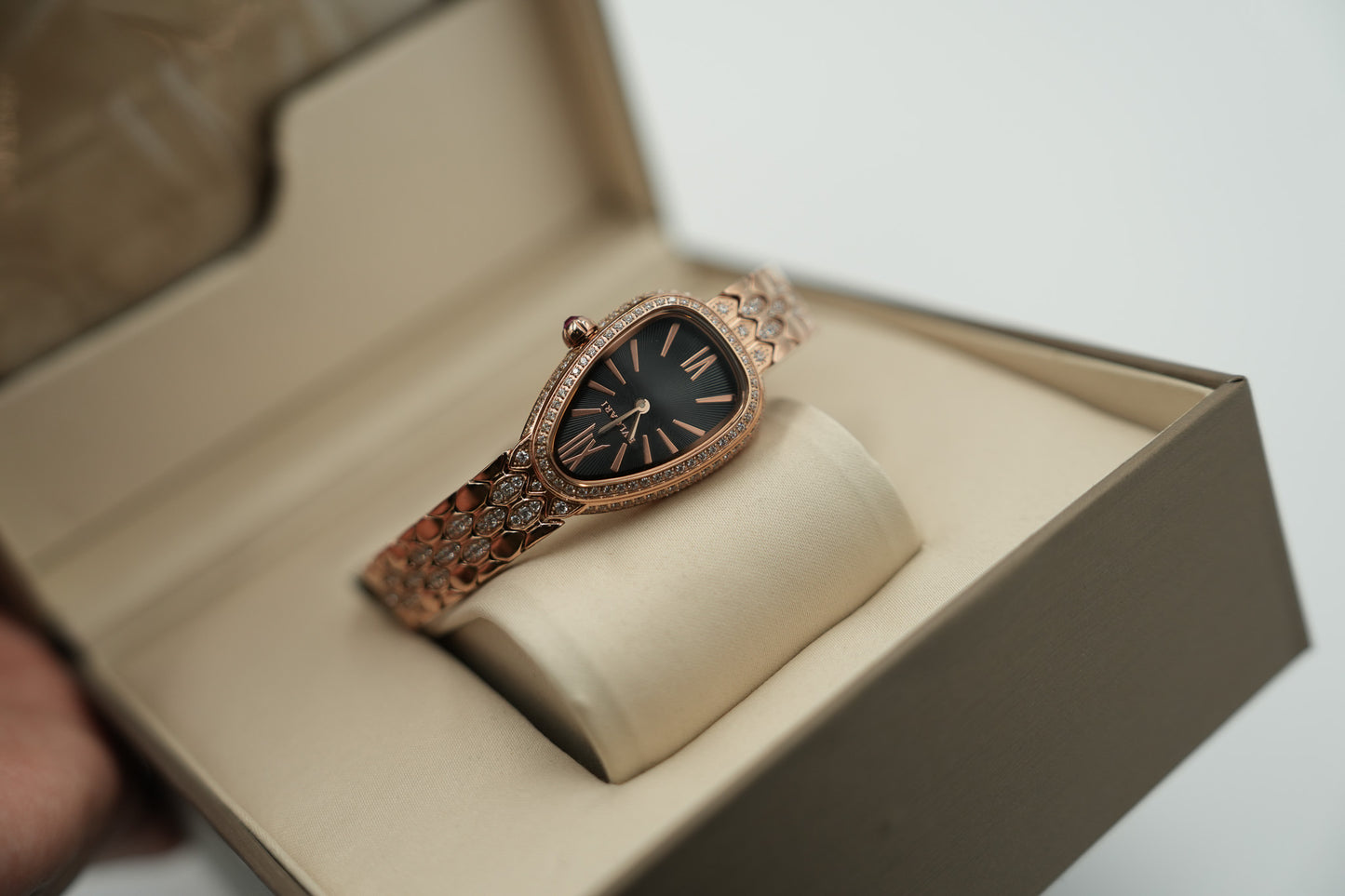 Black Dial Serpenti Watch  Quartz Watch snake watch rose gold